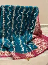 Banarasi Chiniya Silk Saree in Turquiose Blue Colour